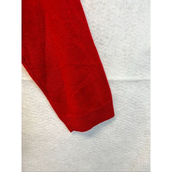 NWT TALBOTS Pure Cashmere Women’s Sweater 2X Red Crewneck Luxury Soft Holidays - Picture 9 of 11